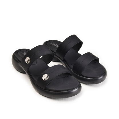Classic Black Double-Strap Flip Flops | 502M-C Dolcis