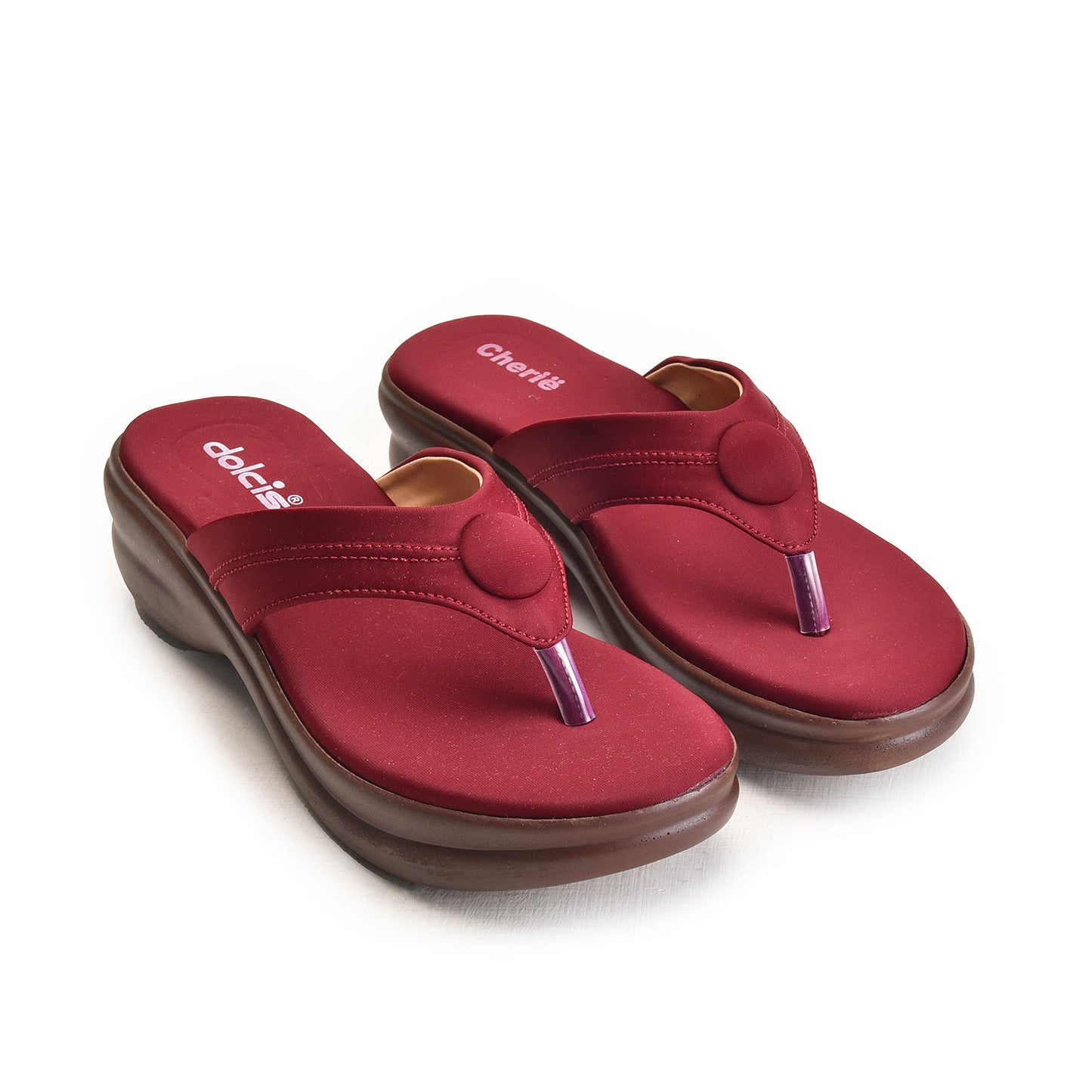 Maroon Comfort Flipflops | 780R-M Dolcis