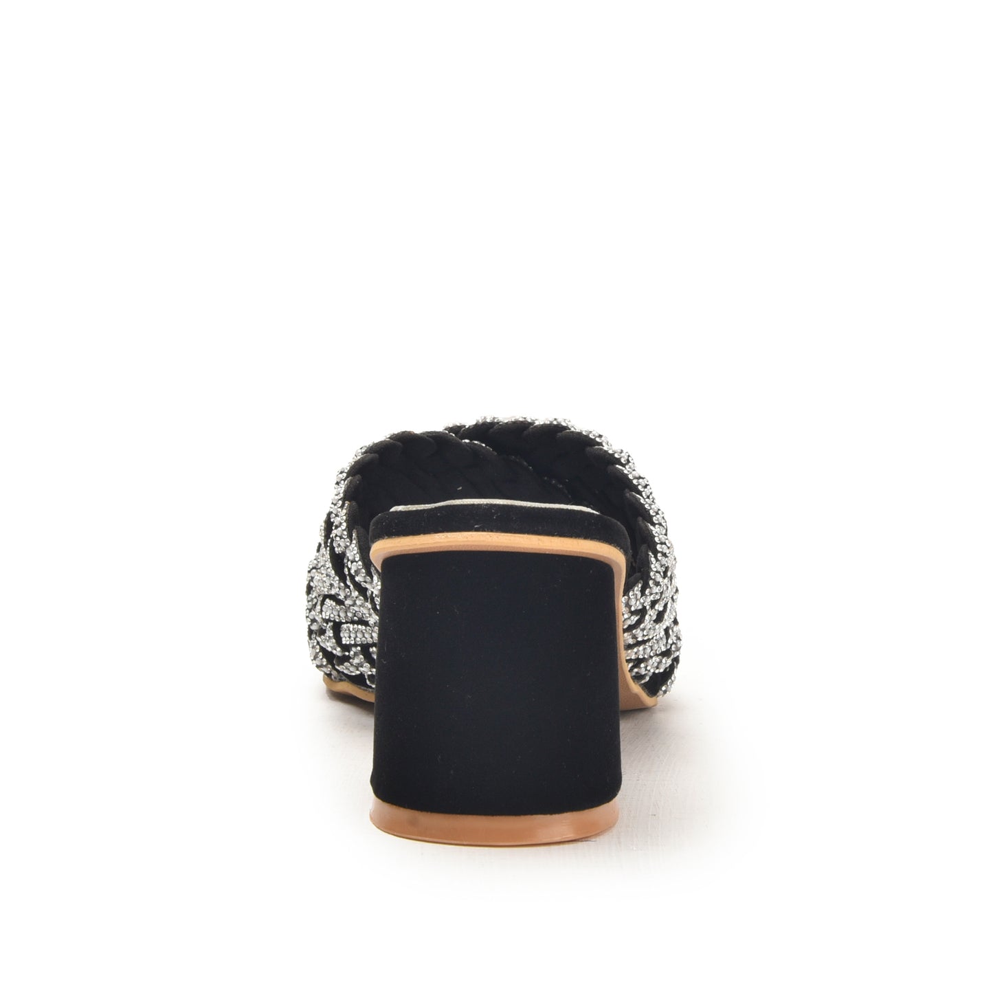 Chic Black and Silver Braided Block Heels | 573L-C Dolcis