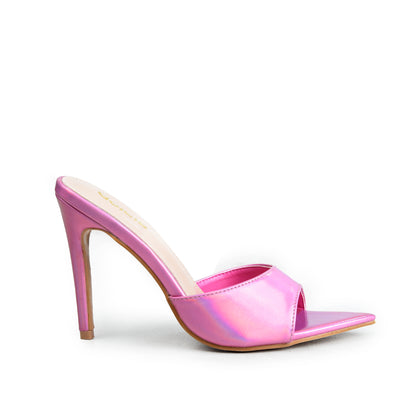 Pink Crystal Strap Party Heels | 506N-P