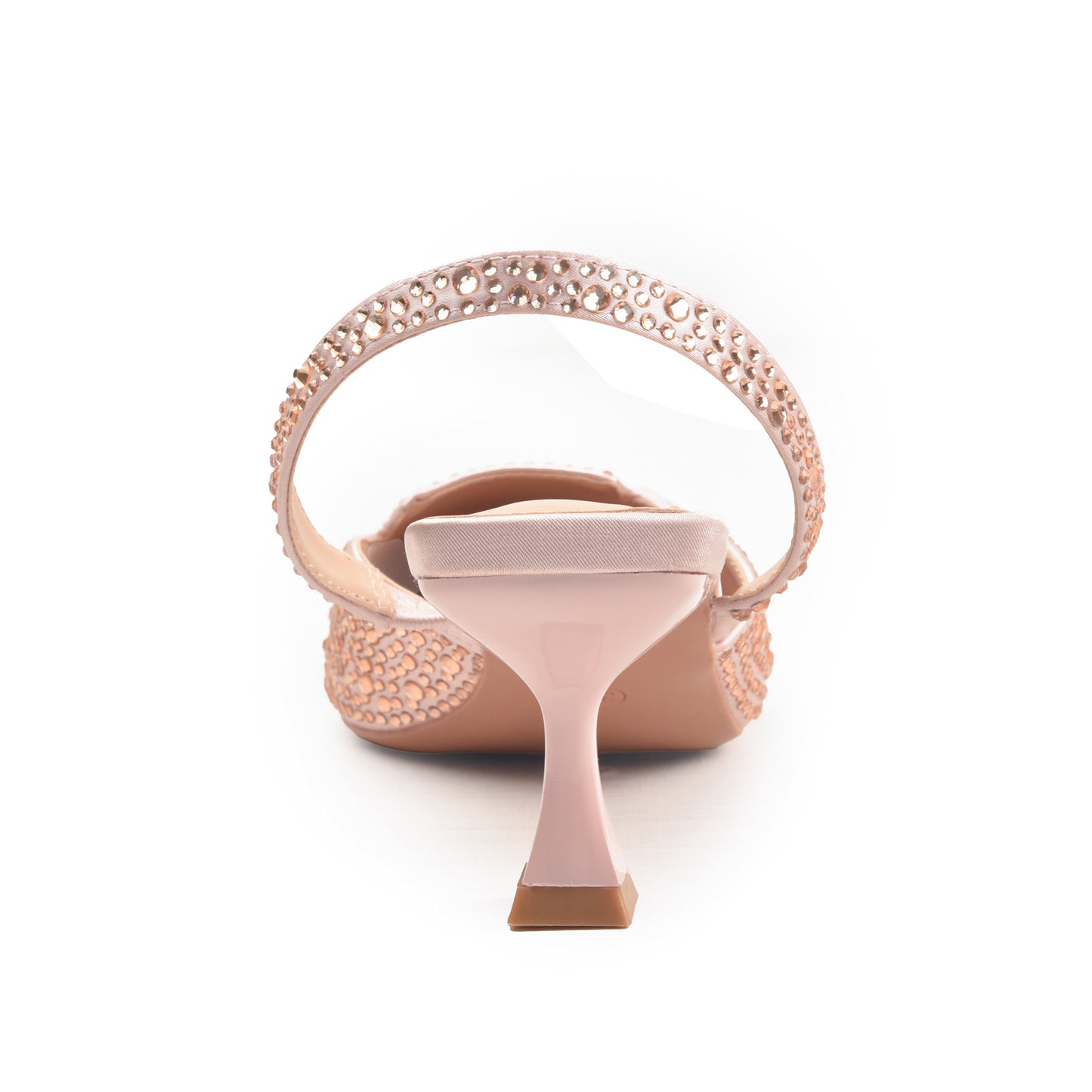 Chic Peach Studded Slingback Heels | 483N-PX Dolcis