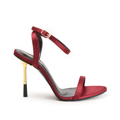 Glam Maroon Gold Heel Sandals | 205H-M Dolcis