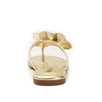 Golden Floral Flat Sandals for Women Slippers | 789R-X