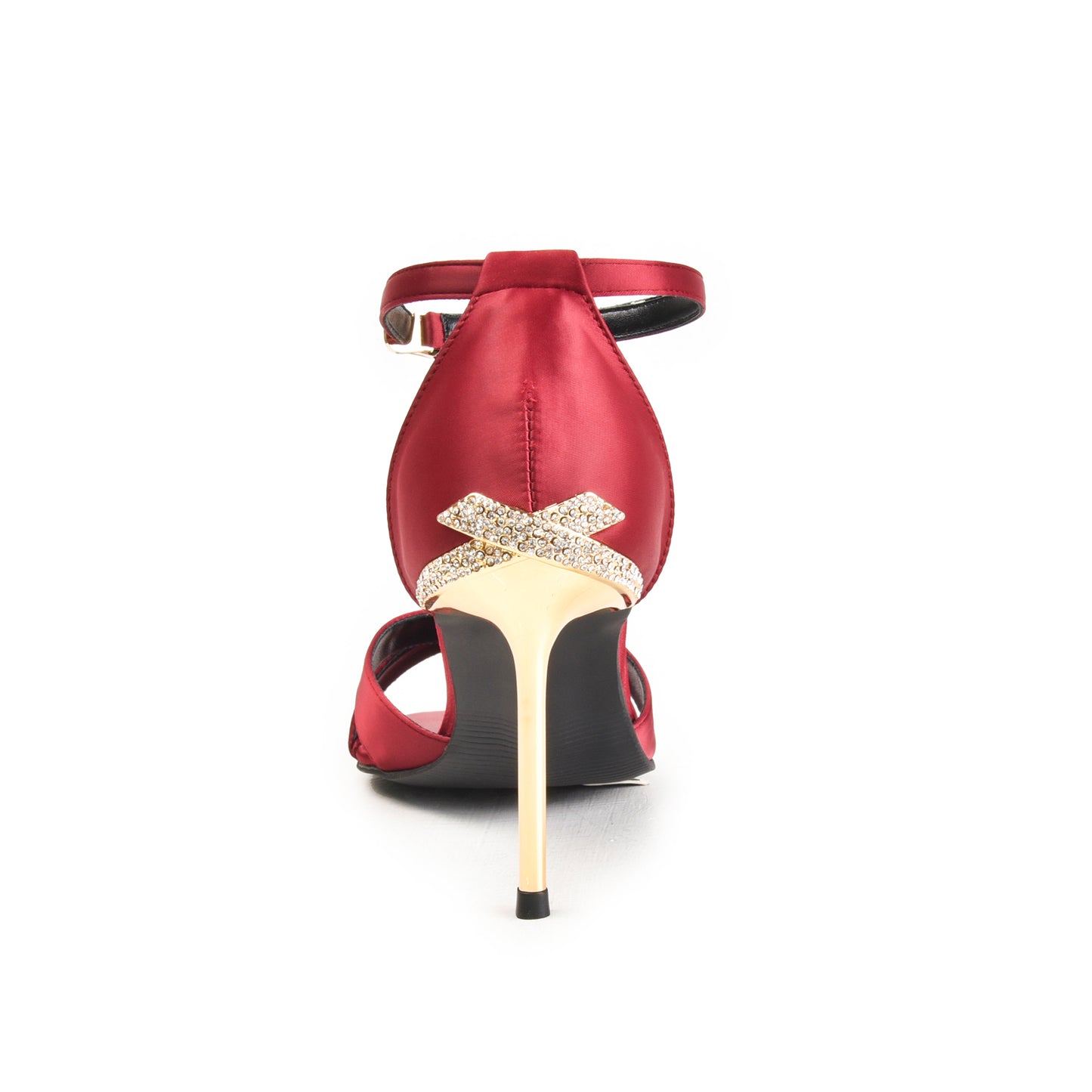 Red Satin Cross Strap Heels | 214H-M Dolcis