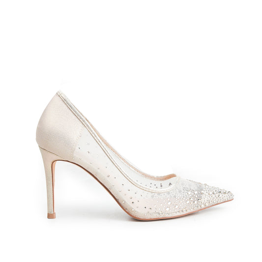 Golden Crystal-Embellished  Heels | 438P-X