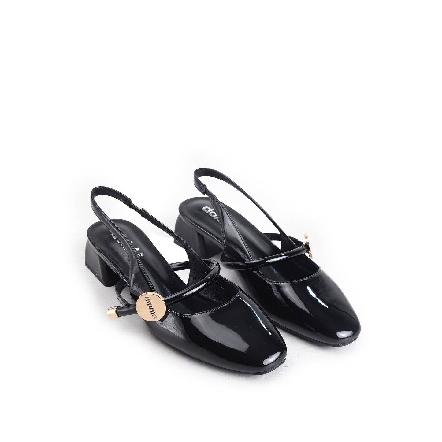 Black Slingback Flats Slippers | 416P-C