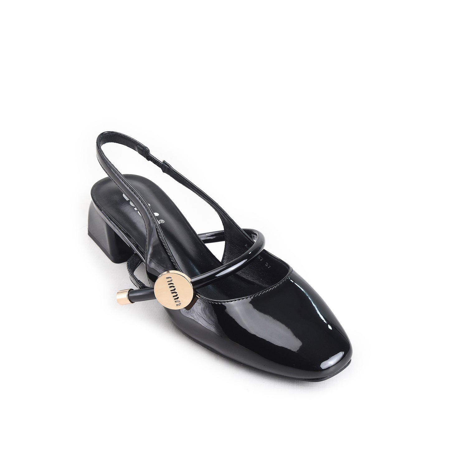 Black Slingback Flats Slippers | 416P-C