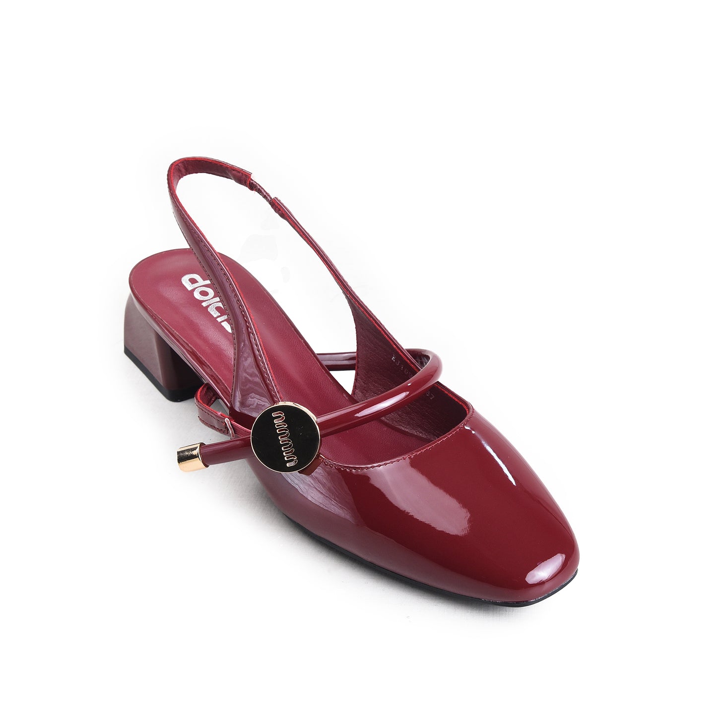 Maroon Slingback Flats Slippers | 416P-M