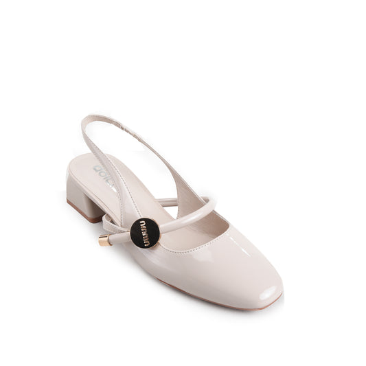 Elegant Black Buckle Slingback Flats Slippers | 416P-F