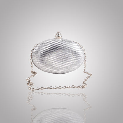 Premium  Silver  Swarovski Clutch | C1447-S