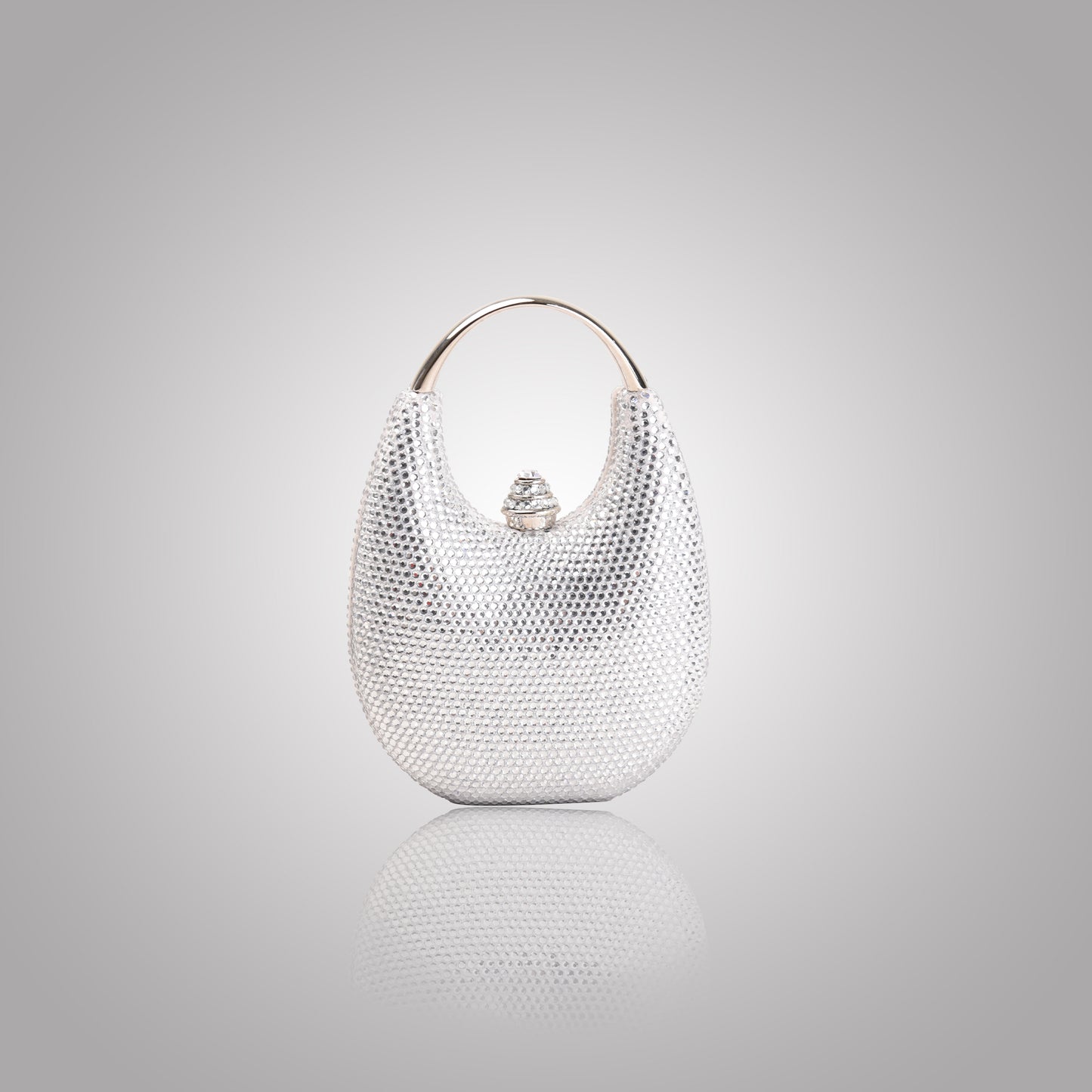 Classic Silver Swarovski Statement Clutch | C1446-S