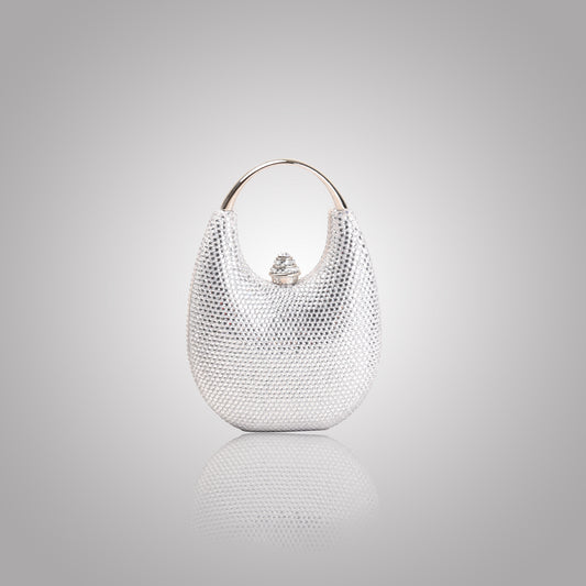 Classic Silver Swarovski Statement Clutch | C1446-S