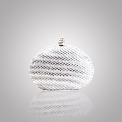 Premium  Silver Swarovski Clutch | C1342-S