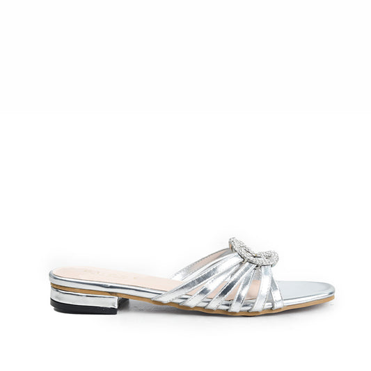 Silver Everyday Comfort Flats | 504N-S