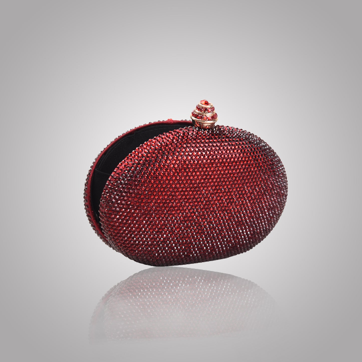 Premium  Maroon Swarovski Clutch | C1342-M
