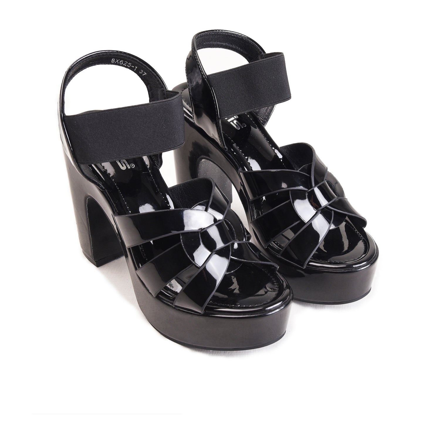 Black Block Heel Sandal | 239H-C