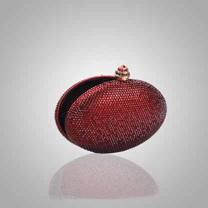 Premium Maroon Swarovski Clutch | C1447-M