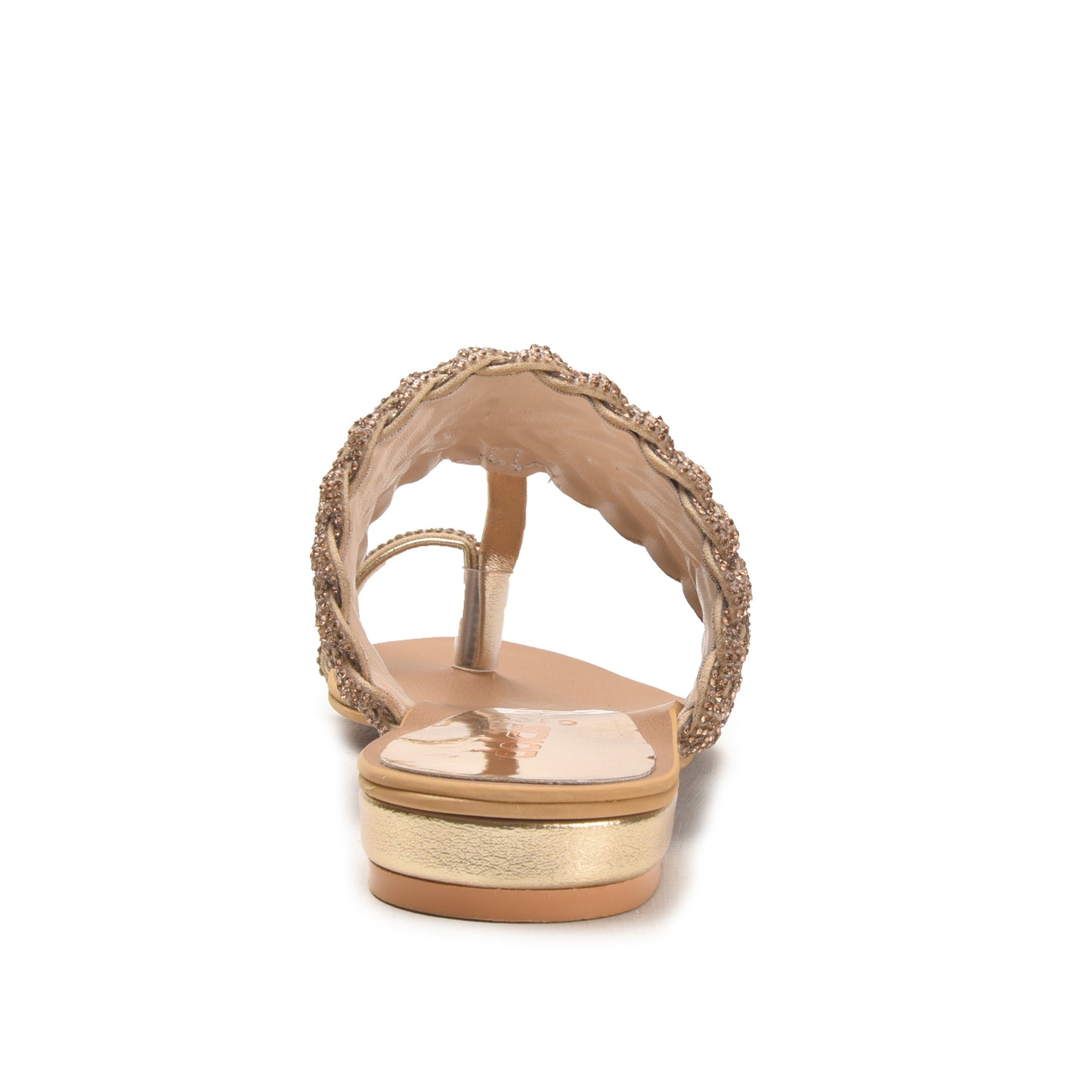 Golden Braided Toe Ring Flats for Women Slippers | 776R-X Dolcis