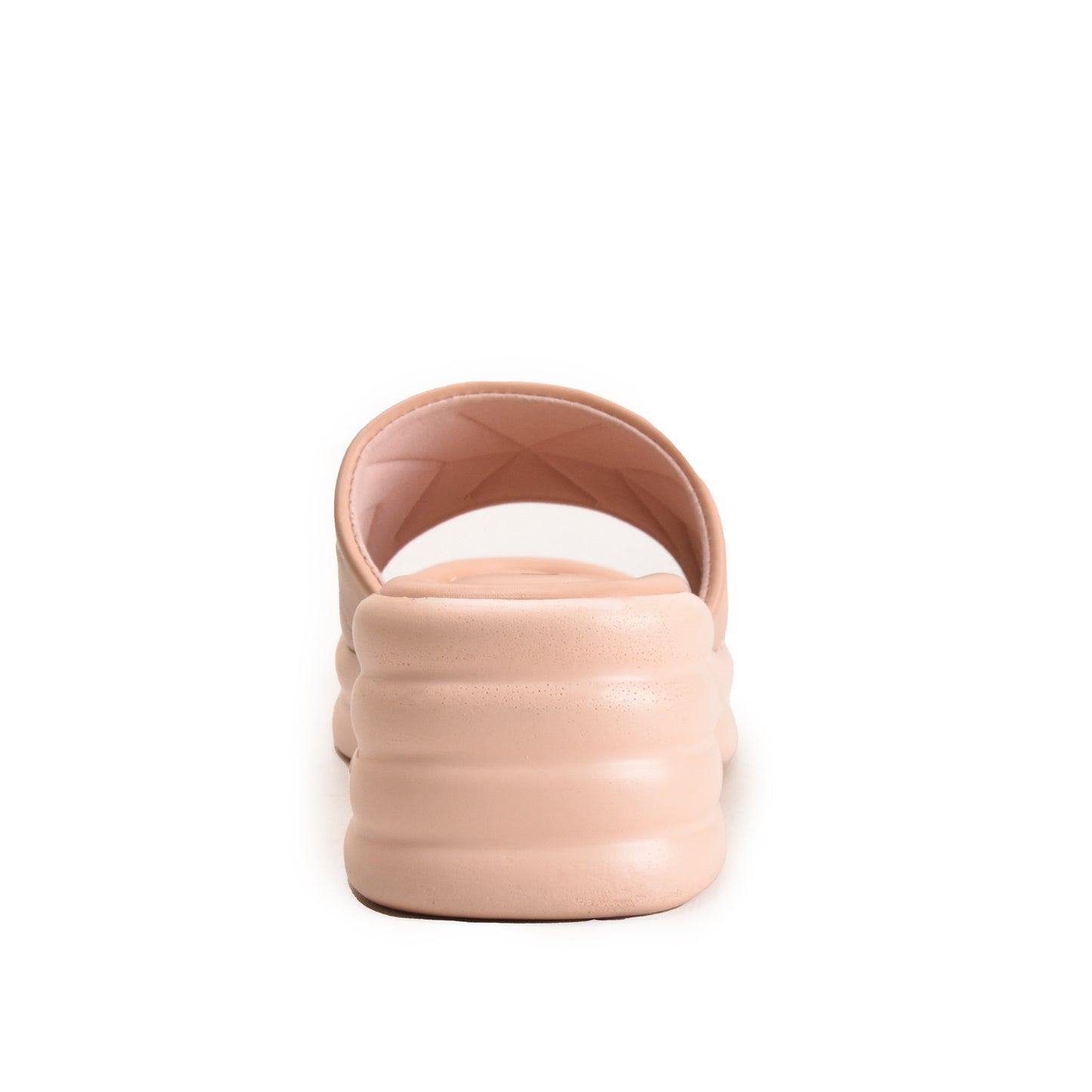 Blush Pink Quilted Slide-On Platform Flats | 504M-P Dolcis