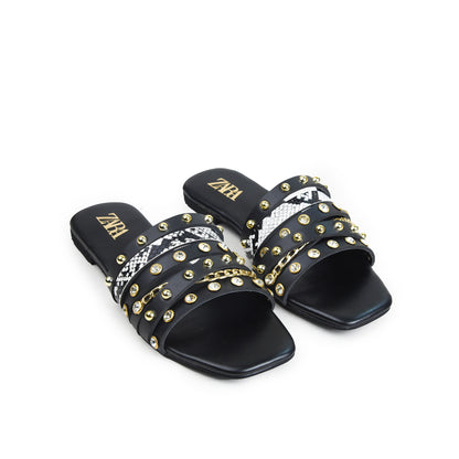 Black Everyday Slip-On Flats | 571M-C
