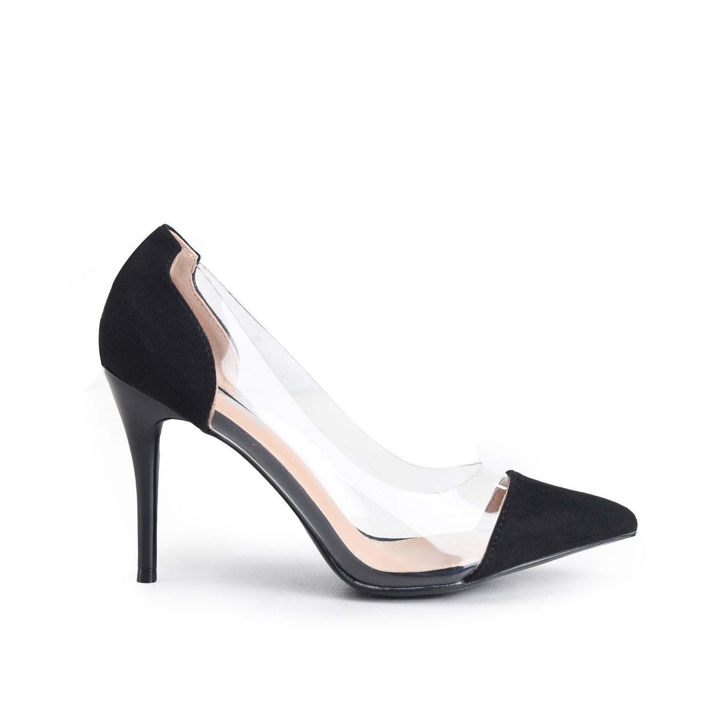 Black Transparent High Heel Pumps | 422G-C
