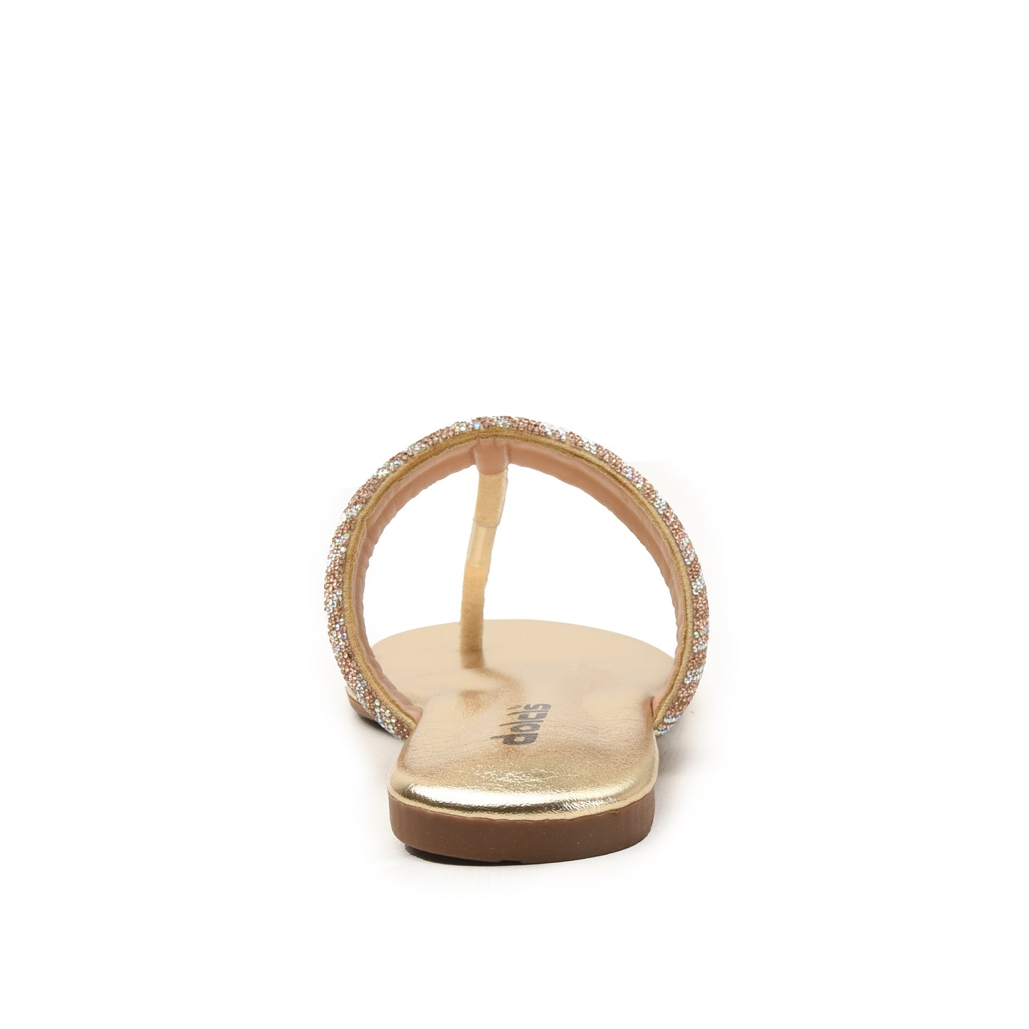 Golden Beaded Flat Sandals for Women Slippers | 782R-X