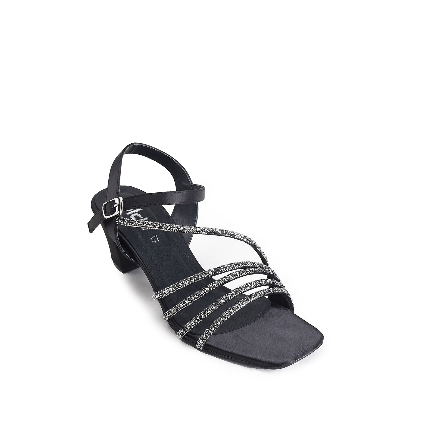 Black Modern Sleek Block Heel |258H-C