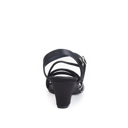 Black Modern Sleek Block Heel |258H-C
