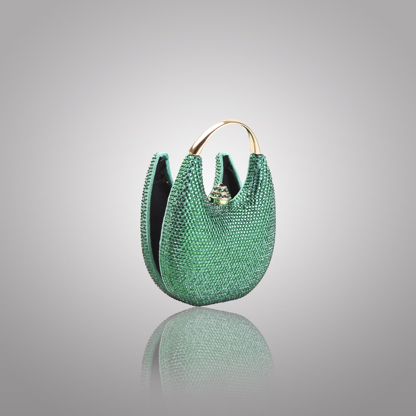 Classic Green Swarovski Statement Clutch | C1446-K