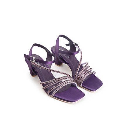 Purple  Modern Sleek Block Heel |258H-J