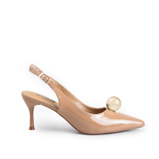 Sparkling Nude Embellished Heels | 434P-F