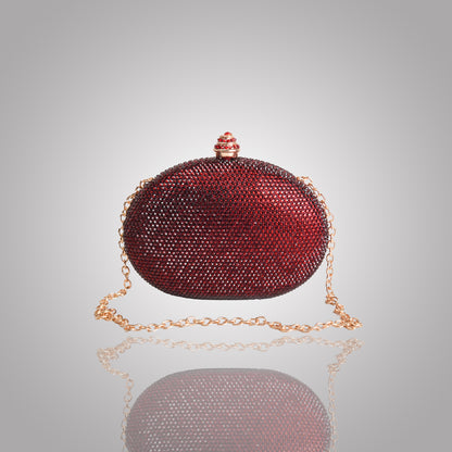 Premium  Maroon Swarovski Clutch | C1342-M