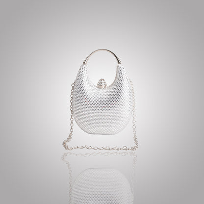 Classic Silver Swarovski Statement Clutch | C1446-S