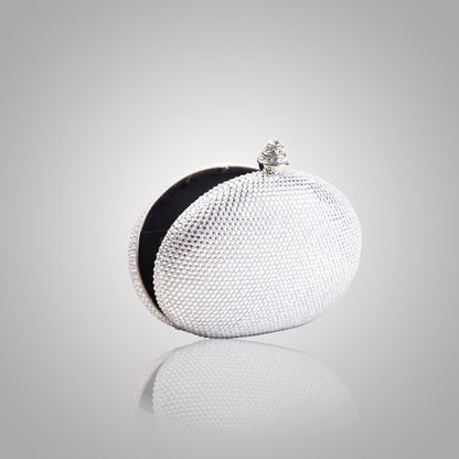 Premium  Silver Swarovski Clutch | C1342-S