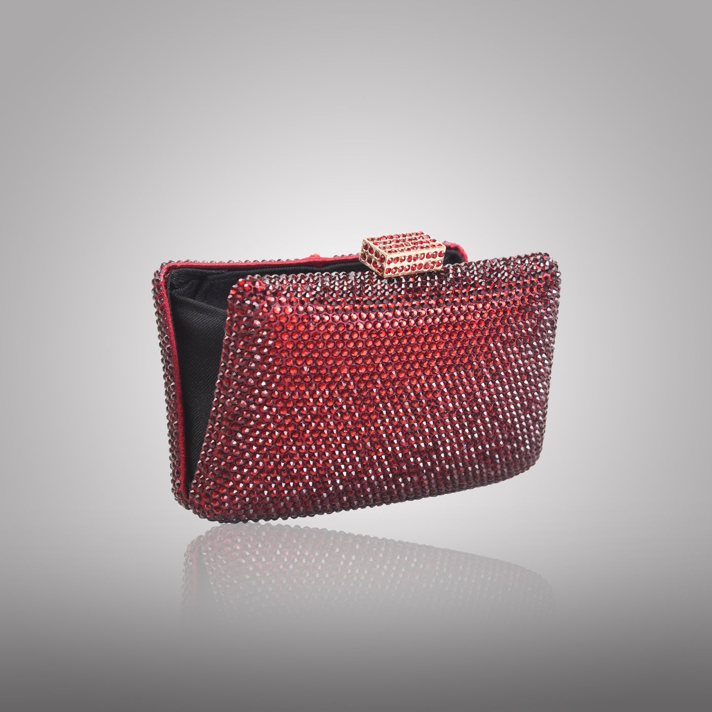 Elegant Maroon Swarovski Clutch | C1341-M