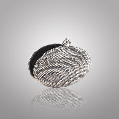 Premium Grey  Swarovski Clutch | C1447-G