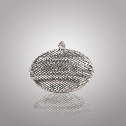 Premium Grey  Swarovski Clutch | C1447-G