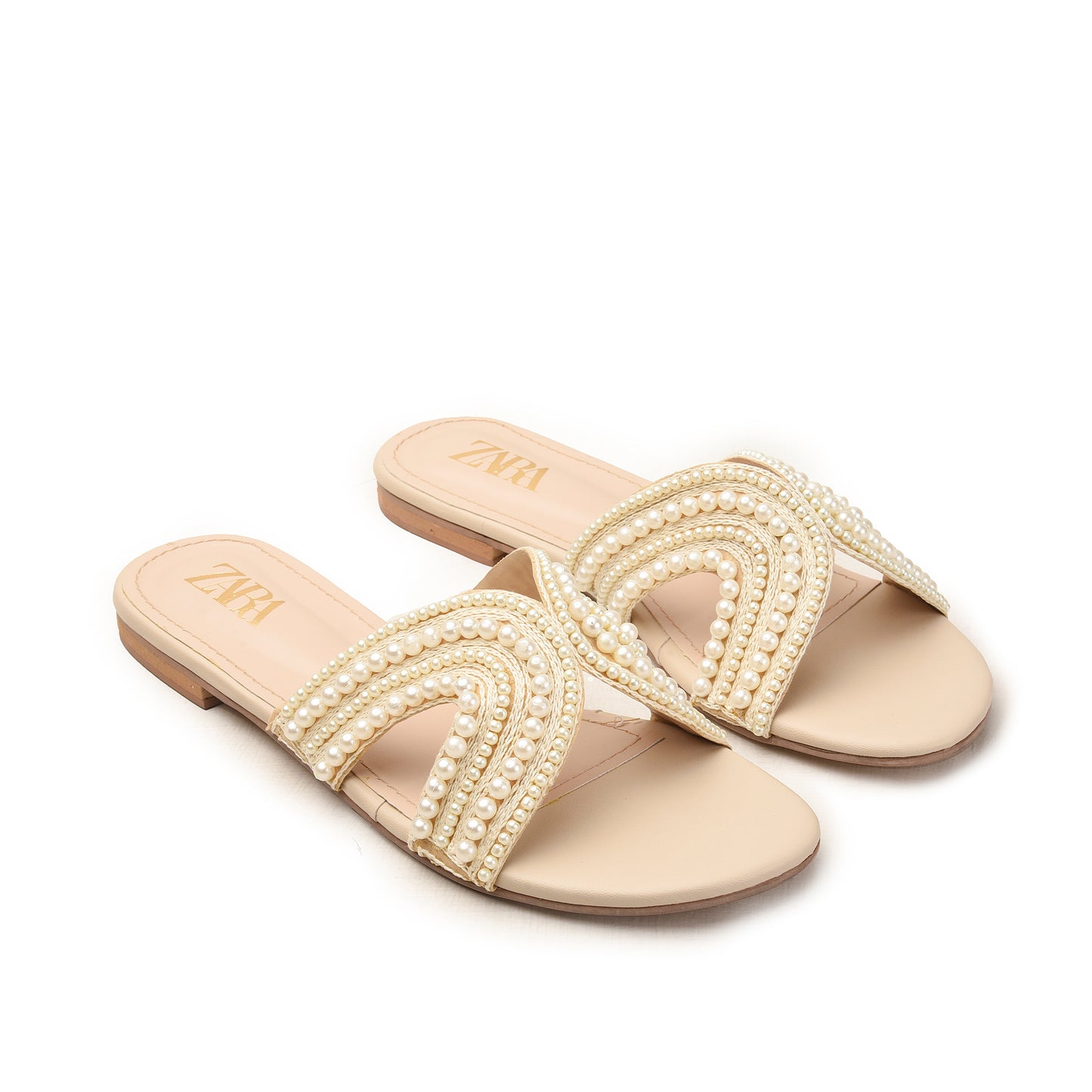 Dark Brown Embellished Flats Slippers| 520M-F