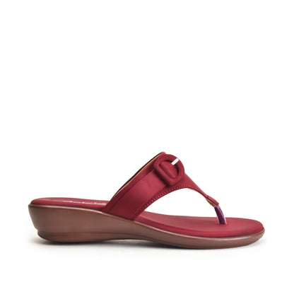 Maroon Slip-On Comfort Flats | 763R-M Dolcis