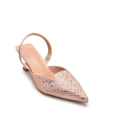 Chic Peach Studded Slingback Heels | 483N-PX Dolcis