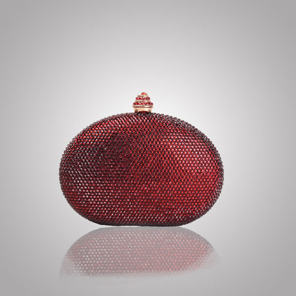 Premium  Maroon Swarovski Clutch | C1342-M