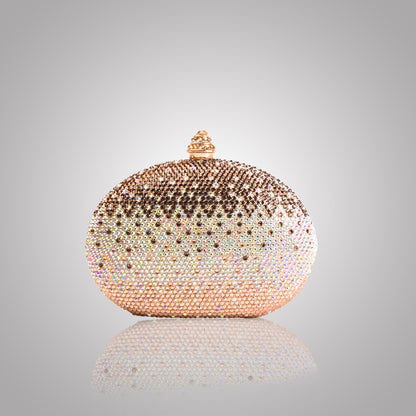 Premium Golden brown Swarovski Clutch | C1342-BX