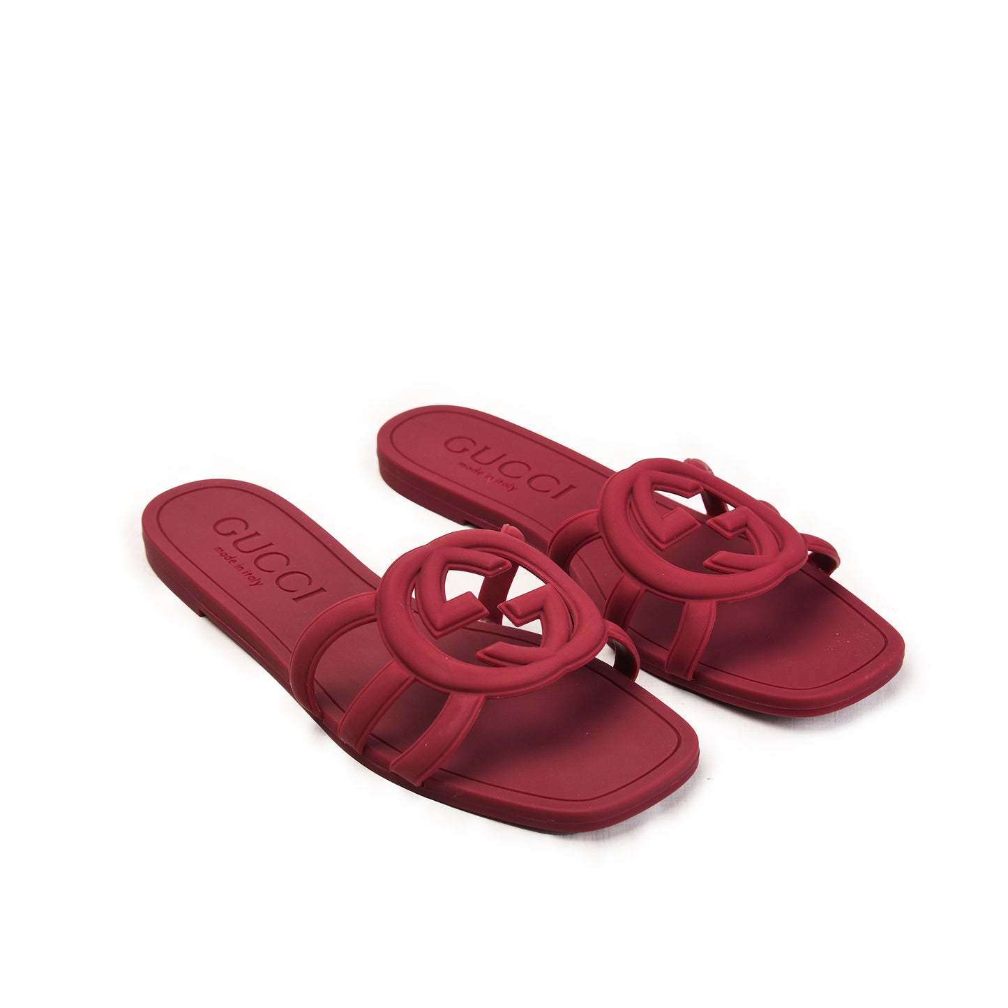 Maroon Cut-Out Slip-On Flats Slippers  | 567L-M