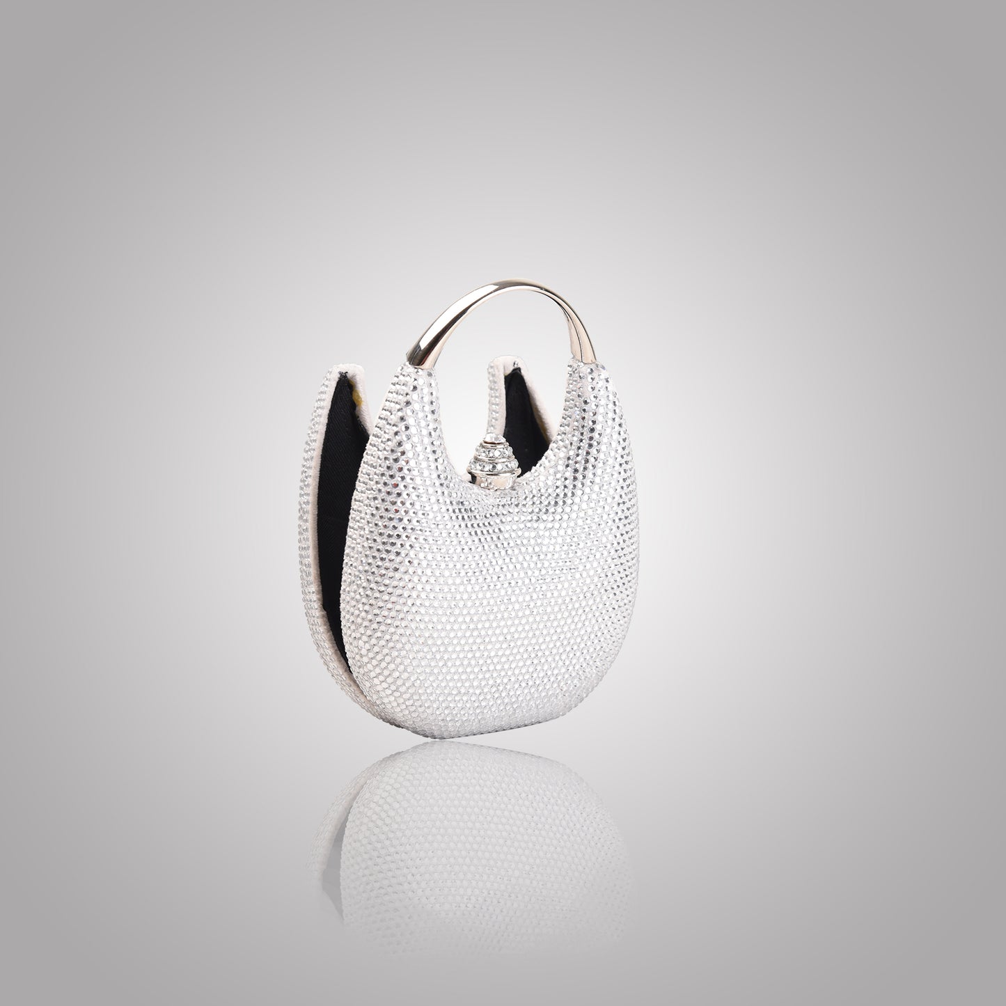 Classic Silver Swarovski Statement Clutch | C1446-S