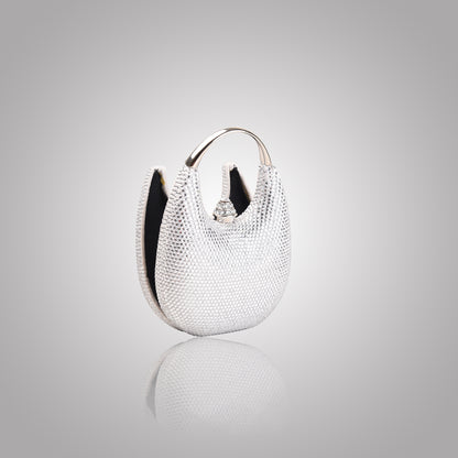 Classic Silver Swarovski Statement Clutch | C1446-S