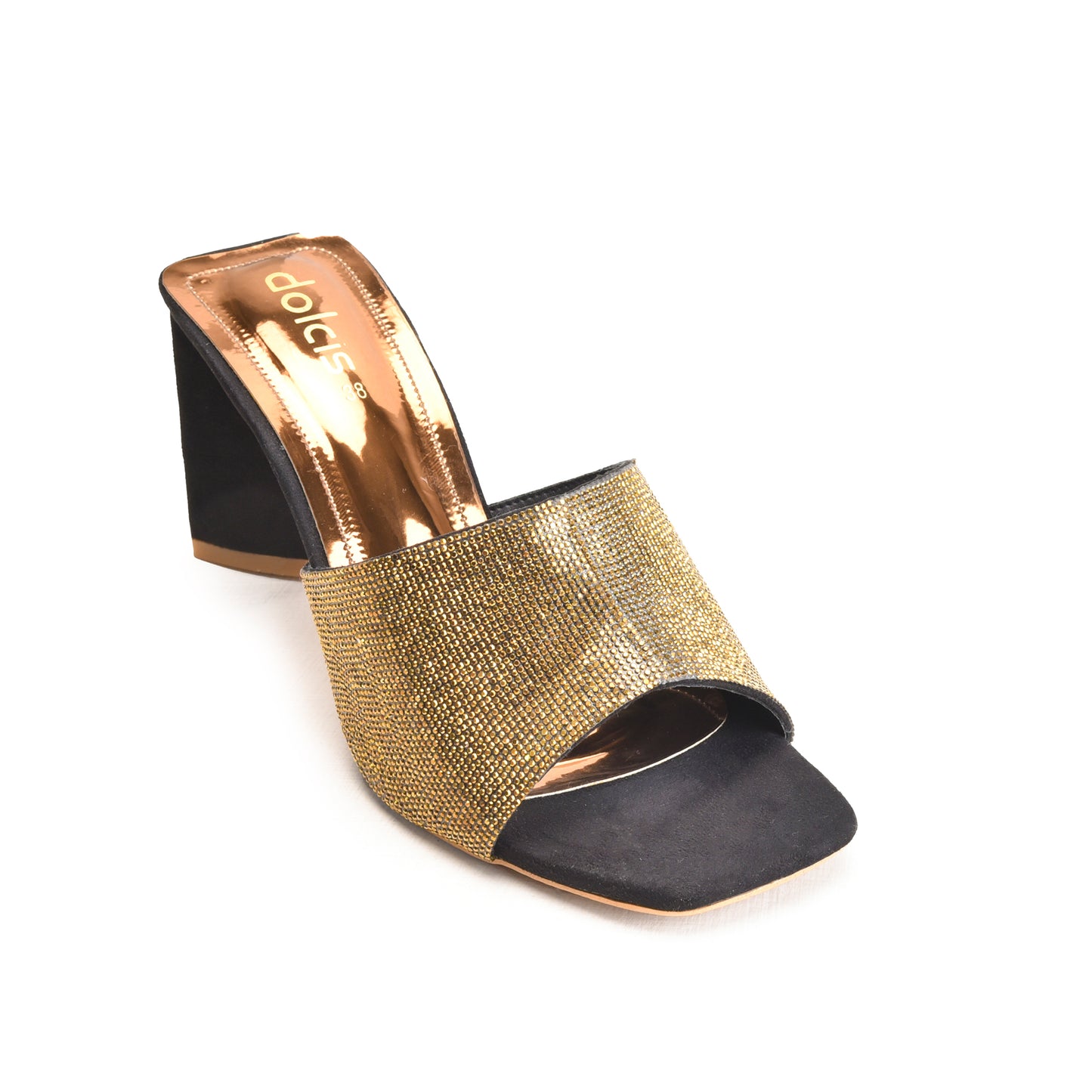 Black Gold Block Heels | 511M-C Dolcis