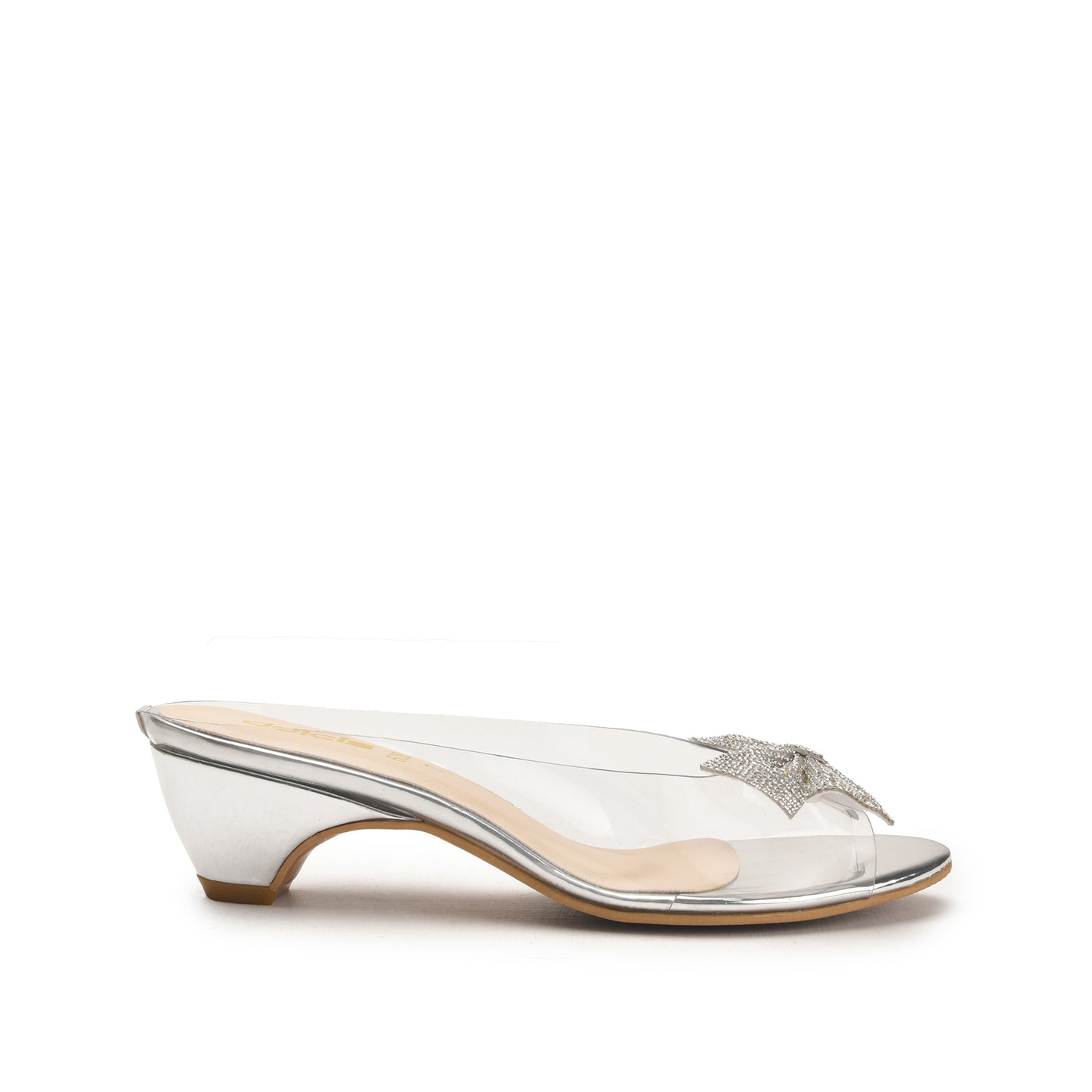 Transparent Silver Bow Mid Heels | 561L-S Dolcis