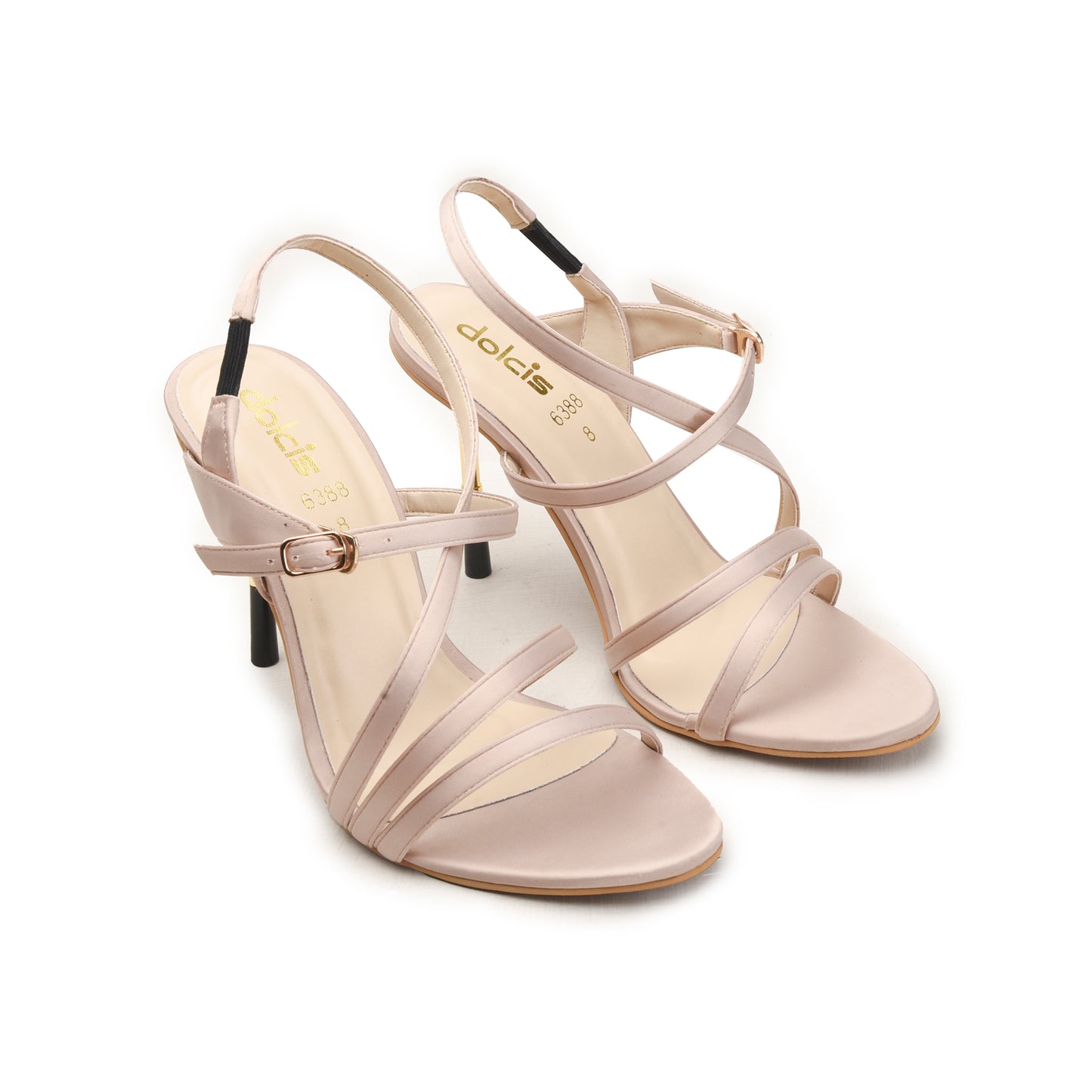 Nude Stiletto Heels with Gold Accent  | 227H-F