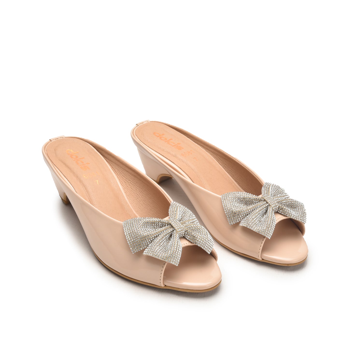 Chic Nude Bow Wedge Heels | 561L-F Dolcis