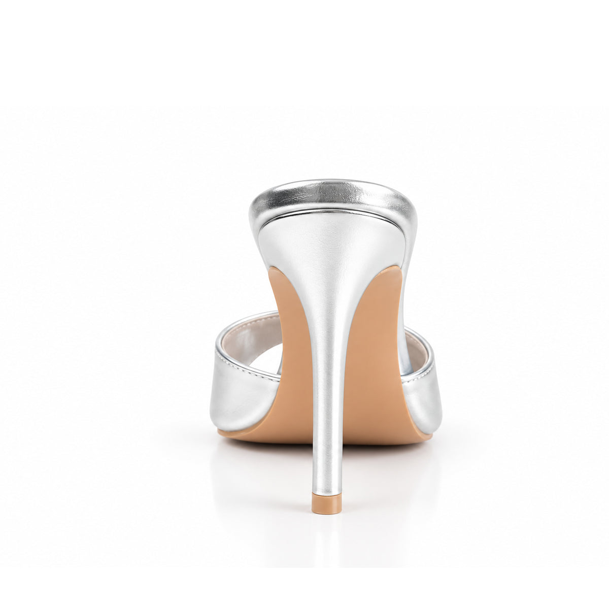 Silver Crystal Strap Party Heels | 506N-S